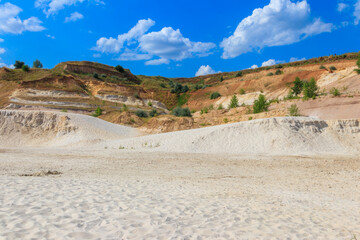 View of the white sand hills