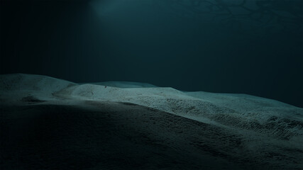 Underwater with Sand 3D Illustration Graphic