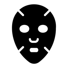 facial mask glyph icon