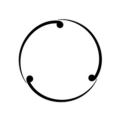 巴紋・細三つ巴（ほそみつともえ）