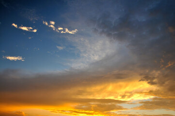 sunrise over the clouds
