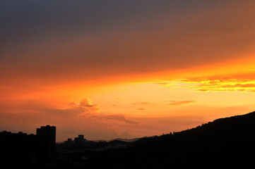 sunrise over the mountains