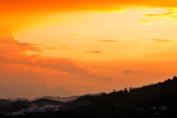 sunrise over the mountains