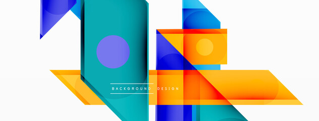 Fototapeta premium Color overlapping stripes background. Colorful lines composition for wallpaper, banner, background or landing