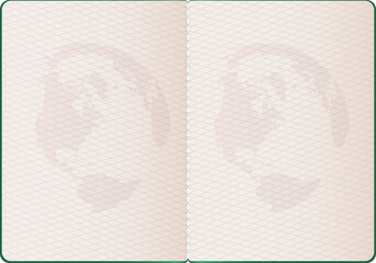 Realistic passport clipart design illustration