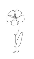Flower One Continuous Line