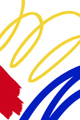 ビビッドな手描きストロークの抽象的な背景