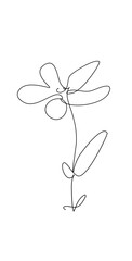 Flower One Continuous Line