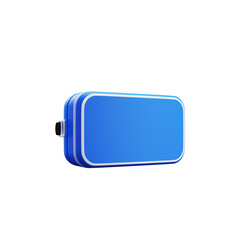 3D Illustration Of Blue Vr Box Icon.