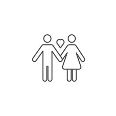 loving couple icon, on a white background.