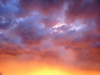 Multicolored Summer Sunset Cloudscape