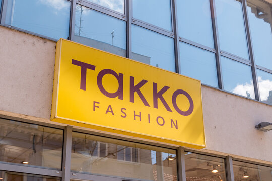 Bratislava, Slovakia - May 31, 2022: Logo and sign of Takko fashion.