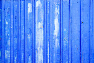 Fototapeta na wymiar Wood blue old used ancient texture vertical for background wooden with planks horizontal