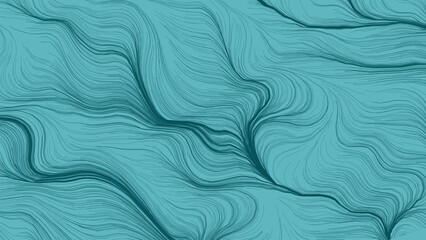 Obraz premium Blue and turquoise abstract concept background. Digital art design. Backdrop with modern stripes. Wavy stripes blue color on green texture.