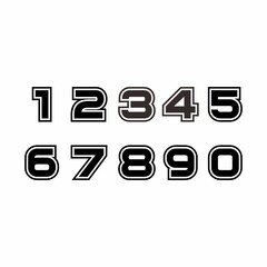 Racing number logo design with frame