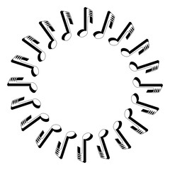 Musical Note Mandala Circle