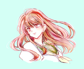 前を向く女子学生