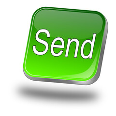 Send Button - 3D illustration