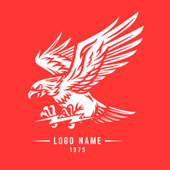 Flying Eagle Mascot Illustration