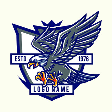 Flying Eagle Mascot Illustration