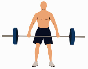 illustration of person lifting weights