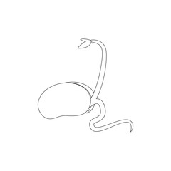 Fototapeta premium bean sprouts icon illustration design