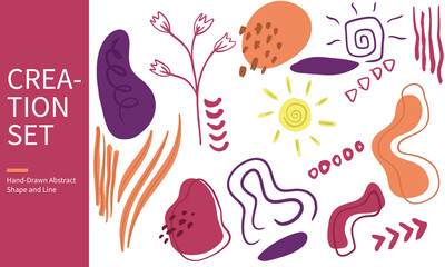 17 Hand Drawn Abstract Shape and Line