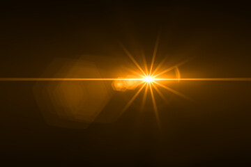 lens flare effect on black background