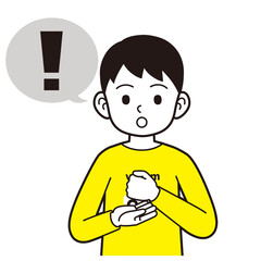 納得する男の子