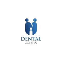 letter h family dental logo design