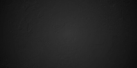 Dark black grunge textured concrete background. Panorama dark grey black slate background or texture. Vector black concrete texture. Stone wall background.