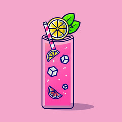A glass of cocktail illustration vector art