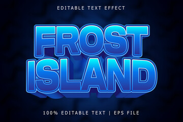 Frost Island Editable Text Effect 3 Dimension Emboss Modern Style