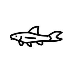 Fototapeta na wymiar otocinclus fish line icon vector. otocinclus fish sign. isolated contour symbol black illustration