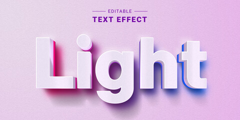 Editable 3D Text Effect Mockup. Glowing Graphic Style
