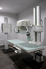 X-ray room is equipped with modern medical equipment