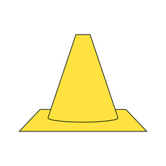 Soccer training obstacle cone pictogram vector illustration.