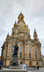 Fototapeta na wymiar View on Frauenkirche in the center of Dresden, Germany