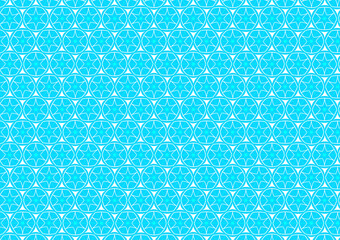 Seamless blue star batik pattern