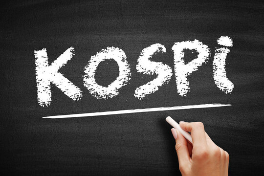 KOSPI - Korean Composite Stock Price Indexes, business concept on blackboard