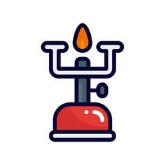 camping gas filled line style icon. vector illustration for graphic design, website, app