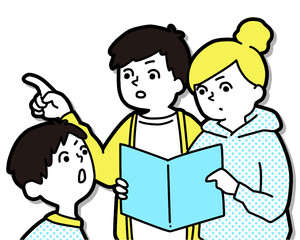 家族で計画するために話し合う