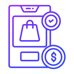 mobile shopping Modern concepts design, vector illustration