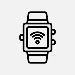 Smart watch icon in line style about smart home, use for website mobile app presentation