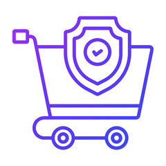 secure cart Modern concepts design, vector illustration