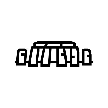 recommend clip art: stonehenge monument line icon vector. stonehenge monument sign. isolated contour symbol black illustration