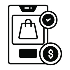mobile shopping Modern concepts design, vector illustration