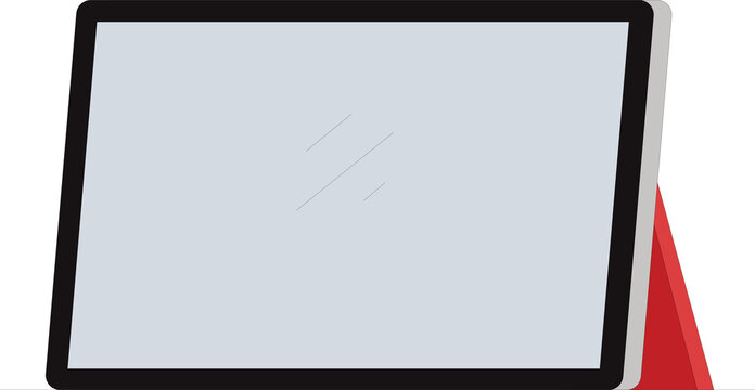 Stylized cartoon tablet Vector illustration isolated