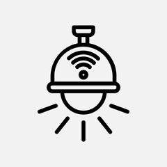 Smart light icon in line style about smart home, use for website mobile app presentation