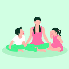 Be Patient with Kids Vector Illustration